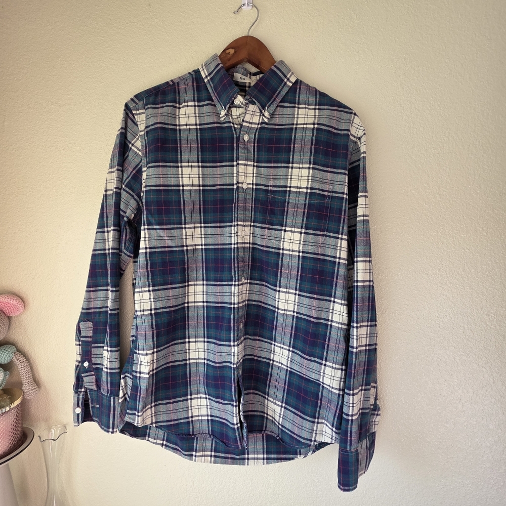 J. Crew Men’s dress shirt Broken In Oxford  nwt new Slim fit button down Medium